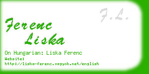 ferenc liska business card